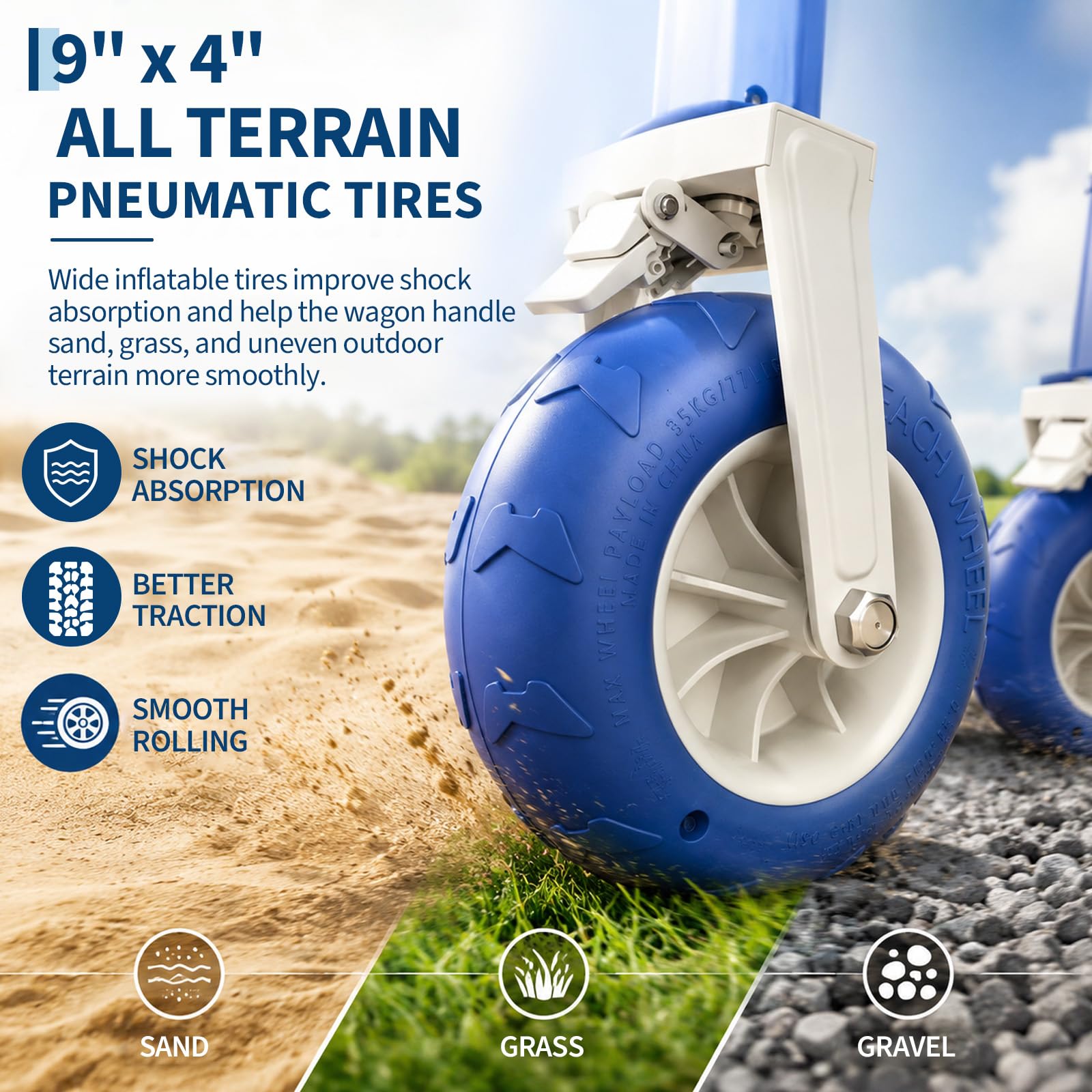 Heavy Duty Beach Wagon Cart 46 - đánh giá và giá Sports Equipment Trolley