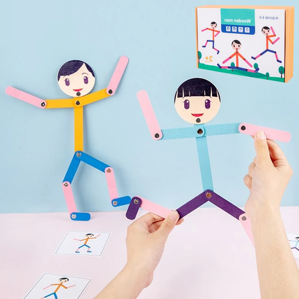 Sport Wooden Man Material DIY  - đánh giá và giá Sports Equipment For Kindergarten
